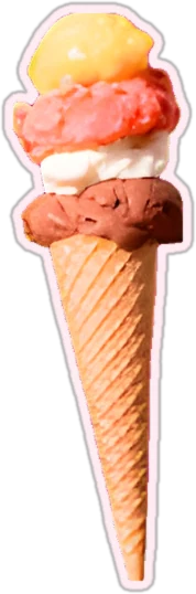 Casquinha com quatro bolas de sorvete
